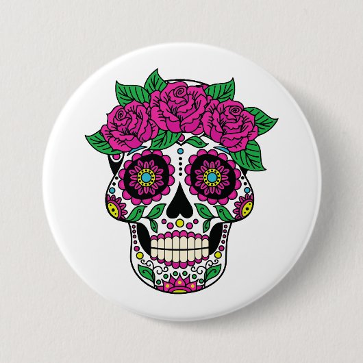 メキシコスカル2 缶バッジ (正面)