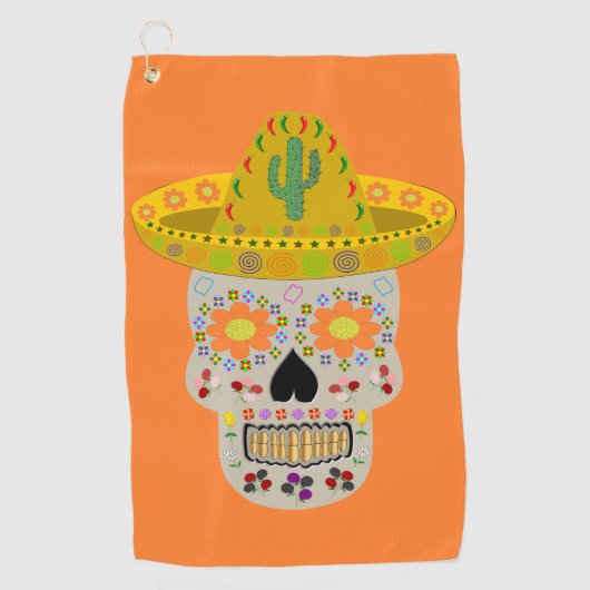 メキシコスカル ゴルフタオル (正面)
