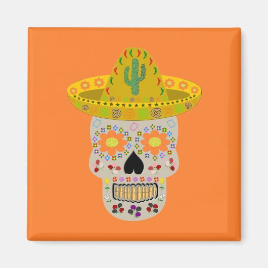 メキシコスカル マグネット (正面)