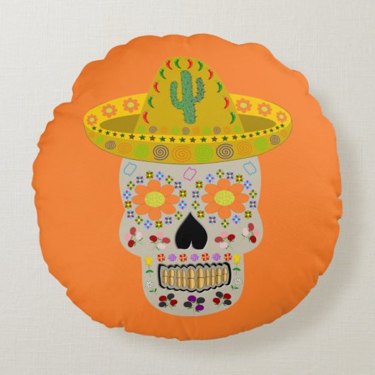 メキシコスカル ラウンドクッション (正面)