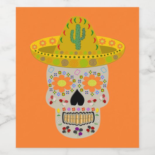 メキシコスカル ワインラベル (シングルラベル)