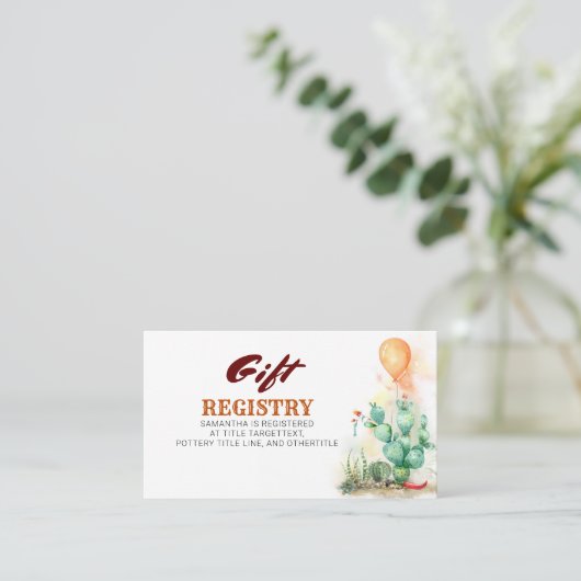 メキシコスタイルギフト登録証 名刺 (スタンド正面)