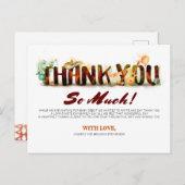 メキシコスタイル赤ちゃんシャワーありがとう インビテーションポストカード (正面/裏面)