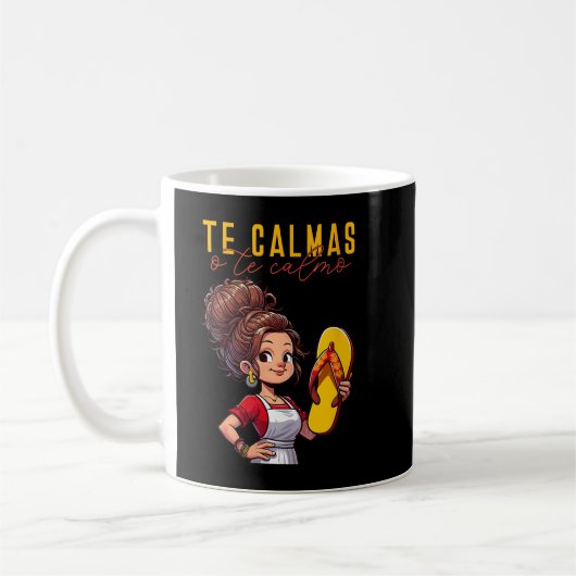 メキシコスペインのの母の母の表現Te Calmas O コーヒーマグカップ (左)
