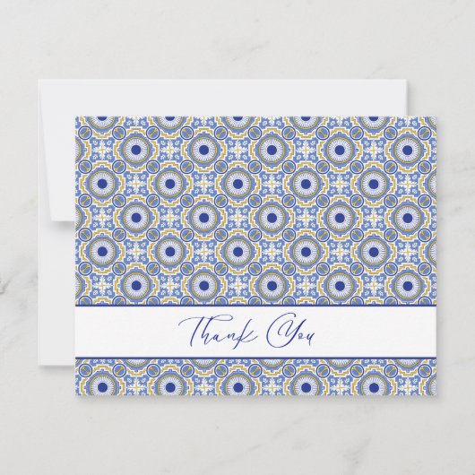メキシコスペインのの結婚タラベラ サンキューカード (正面)