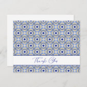 メキシコスペインのの結婚タラベラ サンキューカード (正面/裏面)