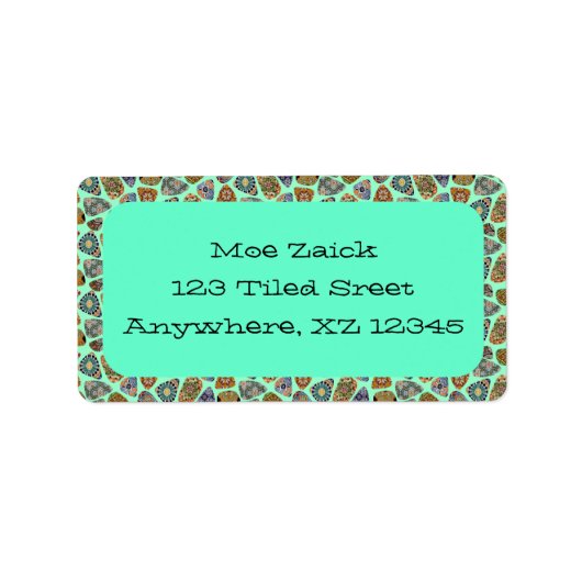 メキシコスペインのンタイルモザイク ラベル (正面)