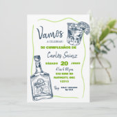 メキシコスペインのンテキーラ男の誕生日パーティー 招待状 (スタンド正面)