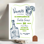 メキシコスペインのンテキーラ男の誕生日パーティー 招待状
