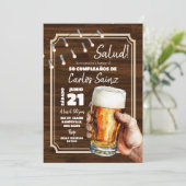 メキシコスペインのンマンビールサルド誕生日招待状 招待状 (スタンド正面)