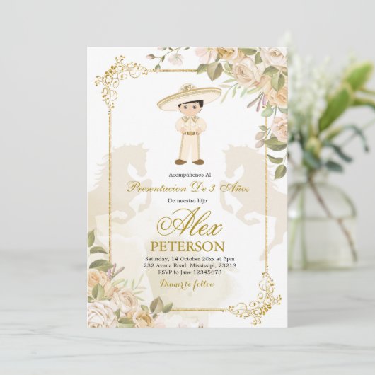 メキシコスペインの金ゴールドチャロ3アーノス招待状 招待状 (スタンド正面)