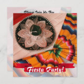 メキシコソンブレロフィエスタパーティの招待状 招待状 (正面/裏面)