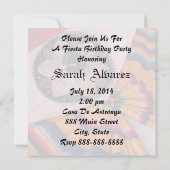 メキシコソンブレロフィエスタパーティの招待状 招待状 (裏面)