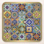 メキシコタイル スクエアペーパーコースター (正面)