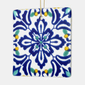 メキシコタラベラテラコッタタイルデザインNo. 10 セラミックオーナメント (左)