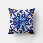 メキシコタラベラテラコッタタイルデザインNo. 8 クッション (裏面)