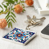 メキシコタラベラテラコッタタイルデザインNo. 9 キーホルダー (側面)