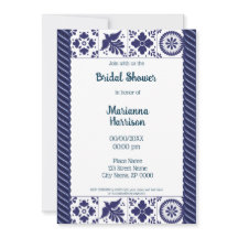 メキシコタラベラデザインブライダルシャワー招待