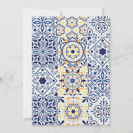 メキシコタラベラデザインブライダルシャワー招待 招待状 (裏面)