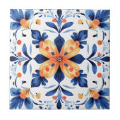 メキシコタラベラハシエンダスタイルフラワータイル タイル (正面)