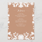 メキシコタラベラボホバロブライダルシャワー メニュー (正面)