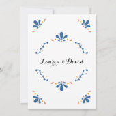 メキシコタラベラ結婚式招待状 招待状 (裏面)