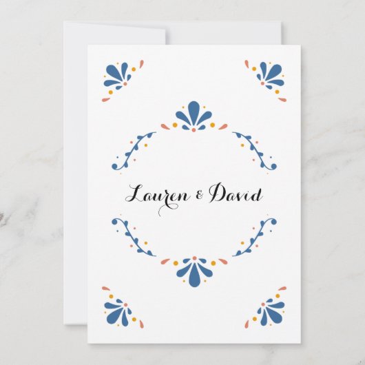 メキシコタラベラ結婚式招待状 招待状 (裏面)