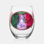 メキシコダンサー0175 ステムなしワイングラス (正面)