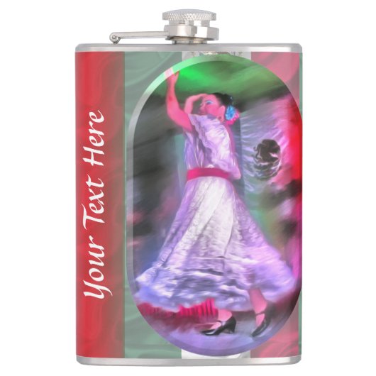 メキシコダンサー0175 フラスク (正面)