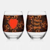 メキシコチョコ ステムなしワイングラス (正面)