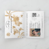 メキシコテラコッタデスティネーションウェディングパスポートQR 招待状 (内部)