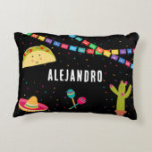 メキシコテーマかわいいカラフル夏のパーティー アクセントクッション (裏面)