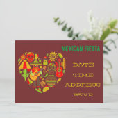 メキシコテーマのパーティーのフェスタのマリアッチ 招待状 (スタンド正面)