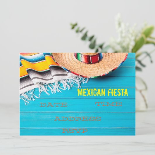 メキシコテーマのパーティーのフェスタ 招待状 (スタンド正面)