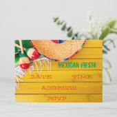 メキシコテーマのパーティー·フィエスタ 招待状 (スタンド正面)
