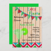 メキシコテーマの結婚式のリハーサルの夕食の招待状 招待状 (正面/裏面)