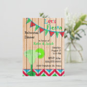 メキシコテーマの結婚式のリハーサルの夕食の招待状 招待状 (スタンド正面)