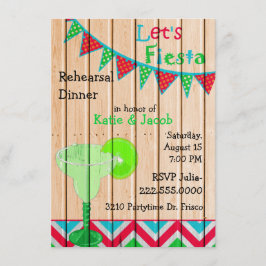 メキシコテーマの結婚式のリハーサルの夕食の招待状 招待状