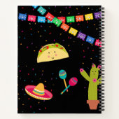 メキシコテーマキュートカラフルタコス夏パーティー ノートブック (裏面)