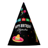 メキシコテーマフィエスタバースデーパーティー パーティーハット (正面)