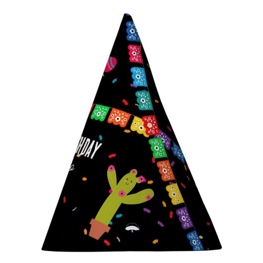 メキシコテーマフィエスタバースデーパーティー パーティーハット (右)