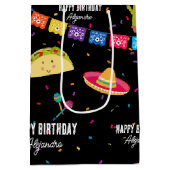 メキシコテーマフィエスタ – Taco Bout a Birthday Party ミディアムペーパーバッグ (裏面)