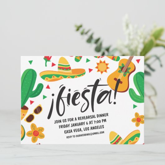 メキシコテーマリハーサルディナー招待状 招待状 (スタンド正面)