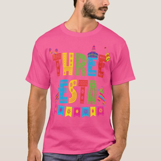 メキシコテーマ3歳の誕生日おめでとう3歳の誕生日 Tシャツ (正面)