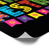 メキシコテーマ3歳の誕生日3歳の子供3 E ポスター (角)