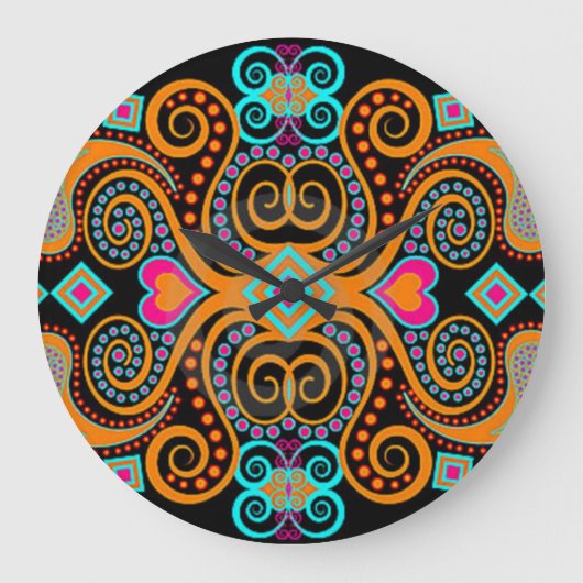 メキシコデザイン ラージ壁時計 (正面)