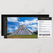 メキシコトリップボーディングパストラベルバケーションチケット (正面/裏面)