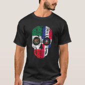 メキシコドミニカ国旗メキシコドミニカ共和国 Tシャツ (正面)