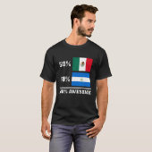 メキシコニカラグアメキシカンニカラグア国旗のプライドおもしろい Tシャツ (正面フル)