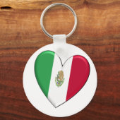 メキシコハート国旗のキーチェーン キーホルダー (正面)